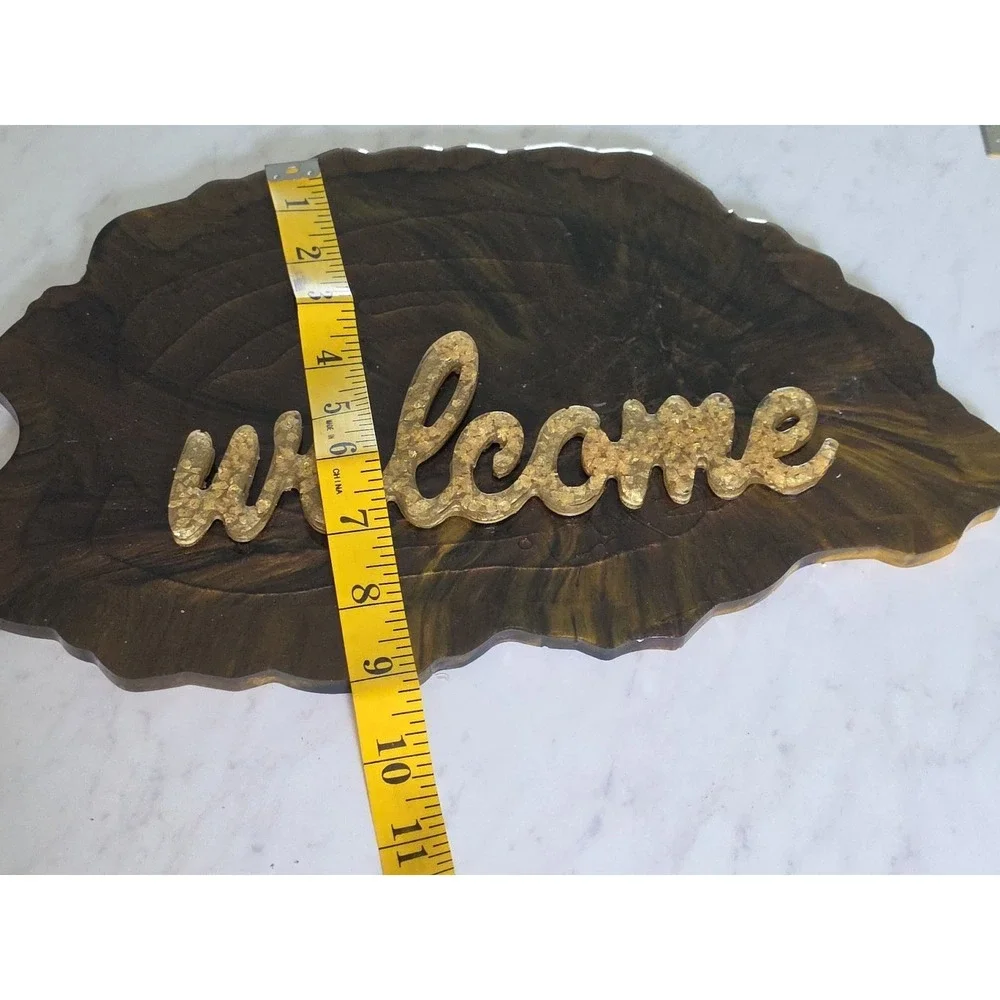 Handmade Resin Welcome Plaque